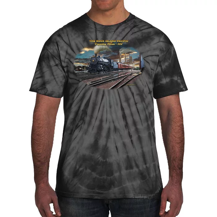 Larry Grossman Rock Island Pacific Train Tie-Dye T-Shirt