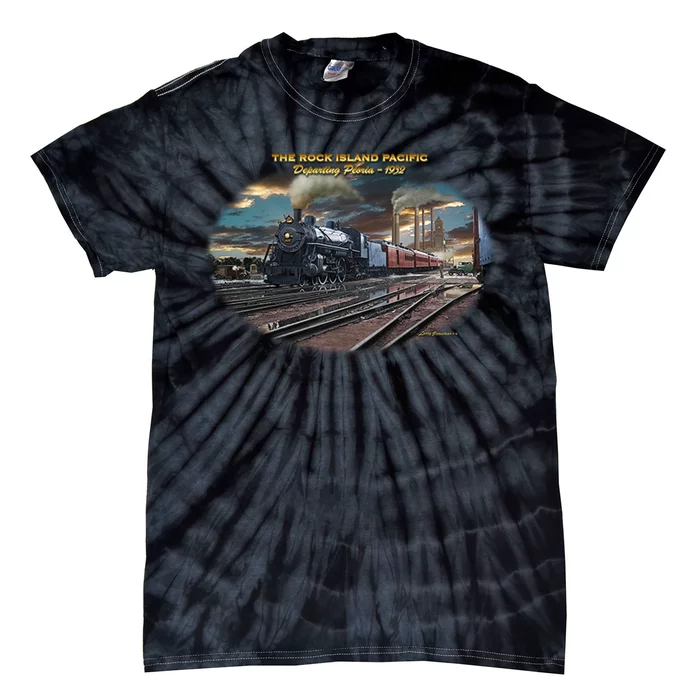 Larry Grossman Rock Island Pacific Train Tie-Dye T-Shirt