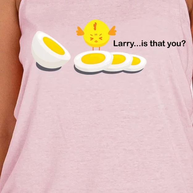 Larry The Egg Women's Knotted Racerback Tank