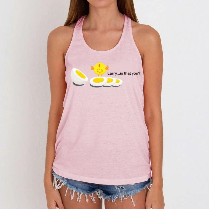 Larry The Egg Women's Knotted Racerback Tank