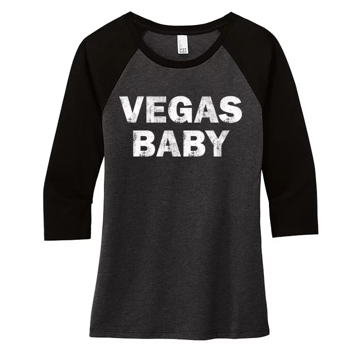 Las Vegas Baby Women's Tri-Blend 3/4-Sleeve Raglan Shirt