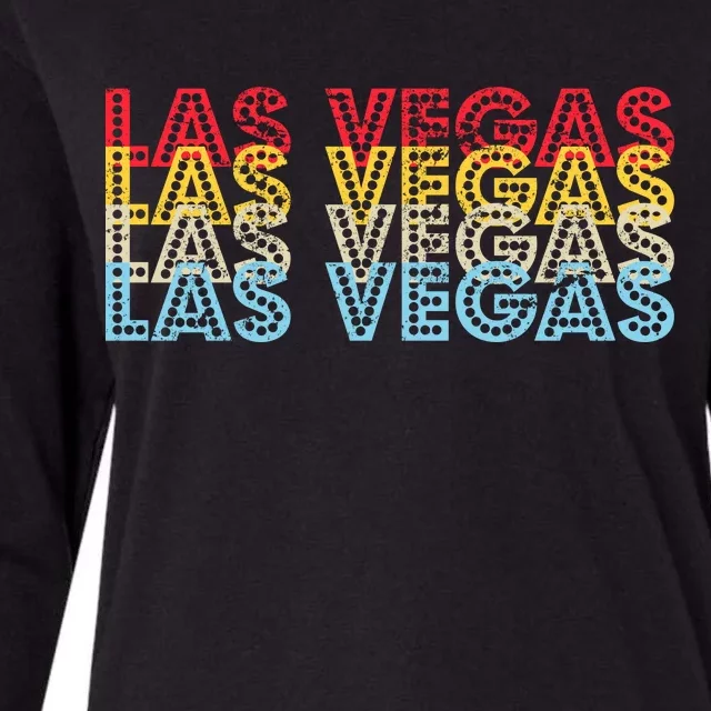 Las Vegas Classic Retro Logo Womens Cotton Relaxed Long Sleeve T-Shirt