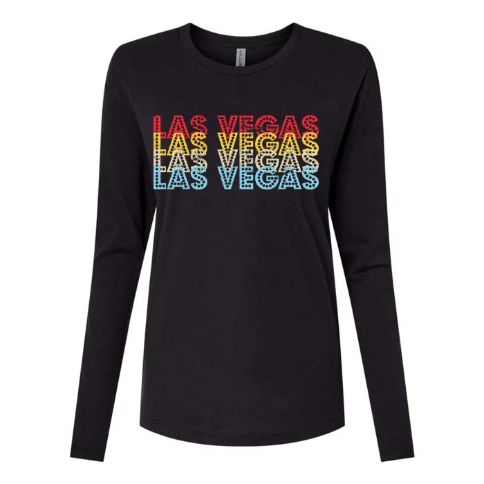 Las Vegas Classic Retro Logo Womens Cotton Relaxed Long Sleeve T-Shirt