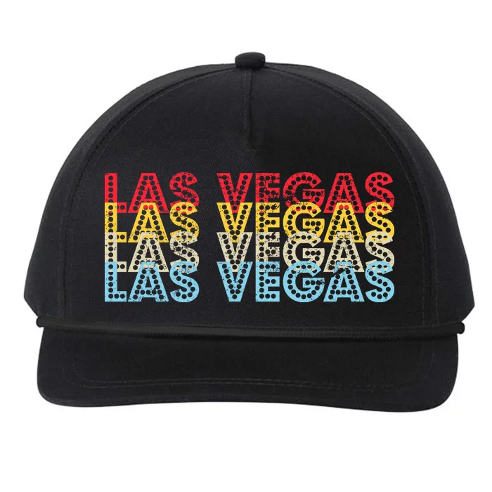 Las Vegas Classic Retro Logo Snapback Five-Panel Rope Hat