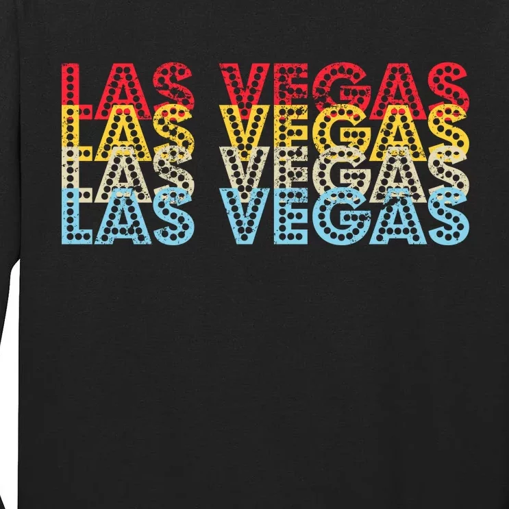 Las Vegas Classic Retro Logo Tall Long Sleeve T-Shirt