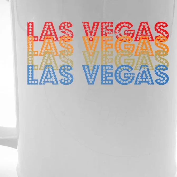 Las Vegas Classic Retro Logo Front & Back Beer Stein