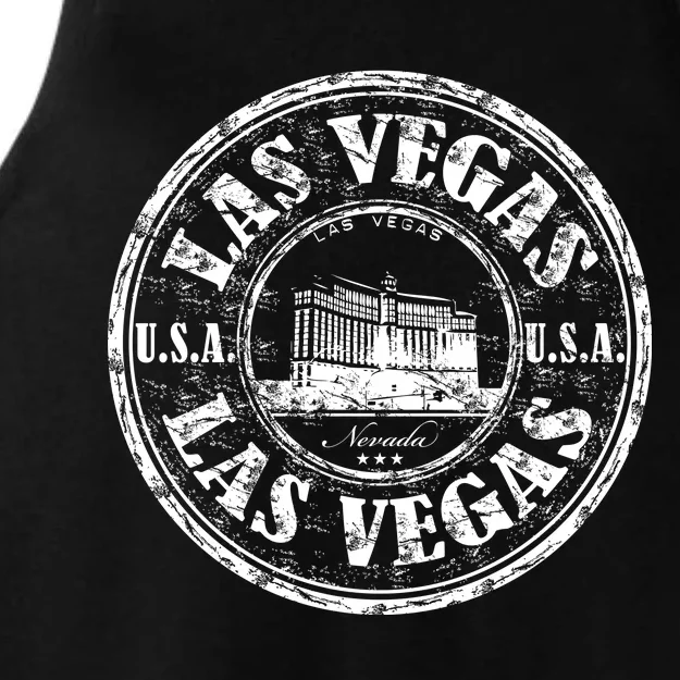 Las Vegas Distressed Circle Ladies Tri-Blend Wicking Tank