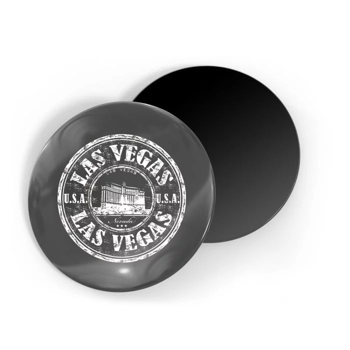 Las Vegas Distressed Circle Magnet