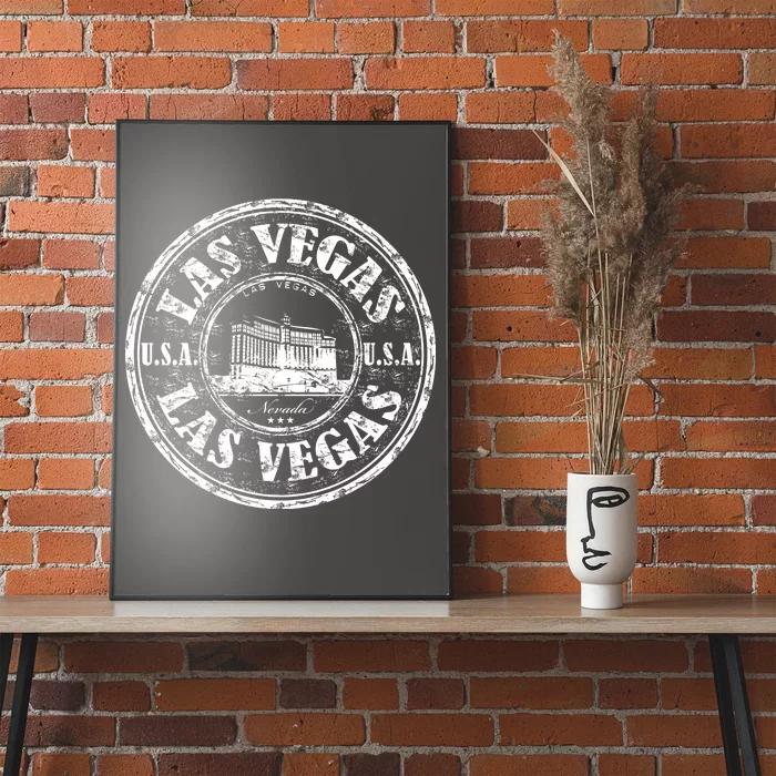 Las Vegas Distressed Circle Poster