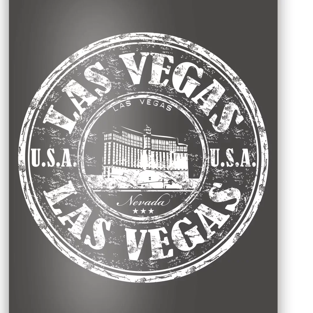 Las Vegas Distressed Circle Poster