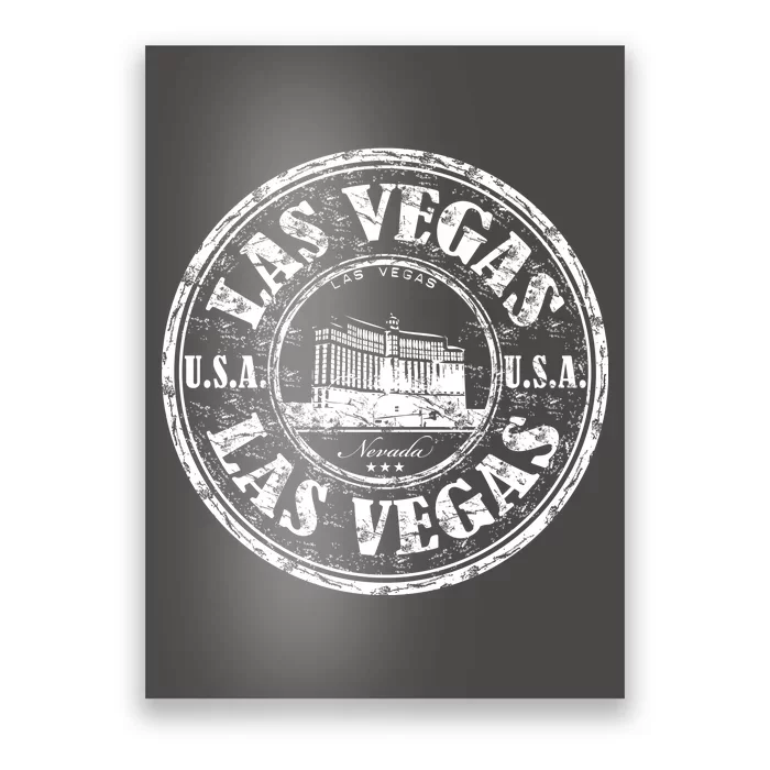 Las Vegas Distressed Circle Poster