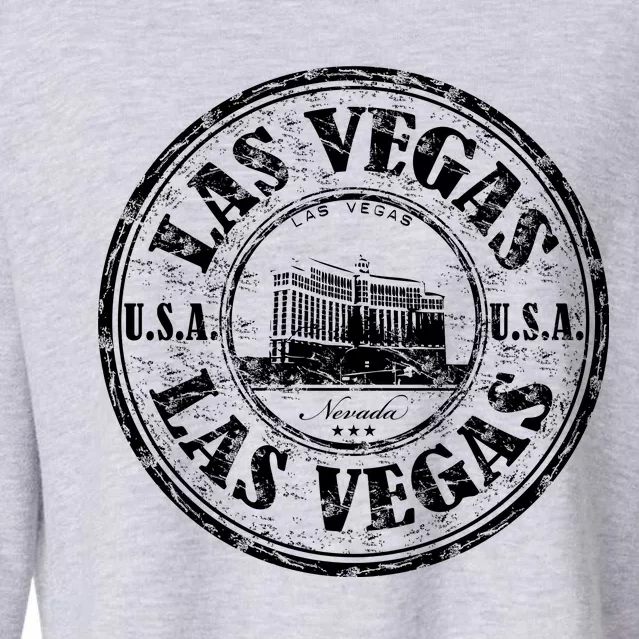 Las Vegas Distressed Circle Cropped Pullover Crew