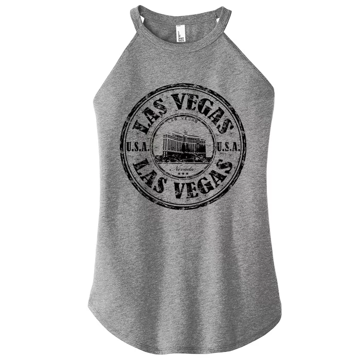 Las Vegas Distressed Circle Women’s Perfect Tri Rocker Tank