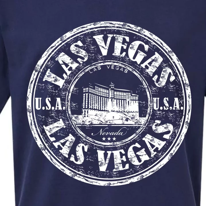 Las Vegas Distressed Circle Sueded Cloud Jersey T-Shirt