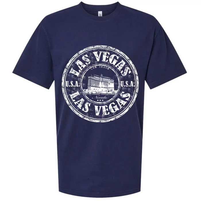 Las Vegas Distressed Circle Sueded Cloud Jersey T-Shirt