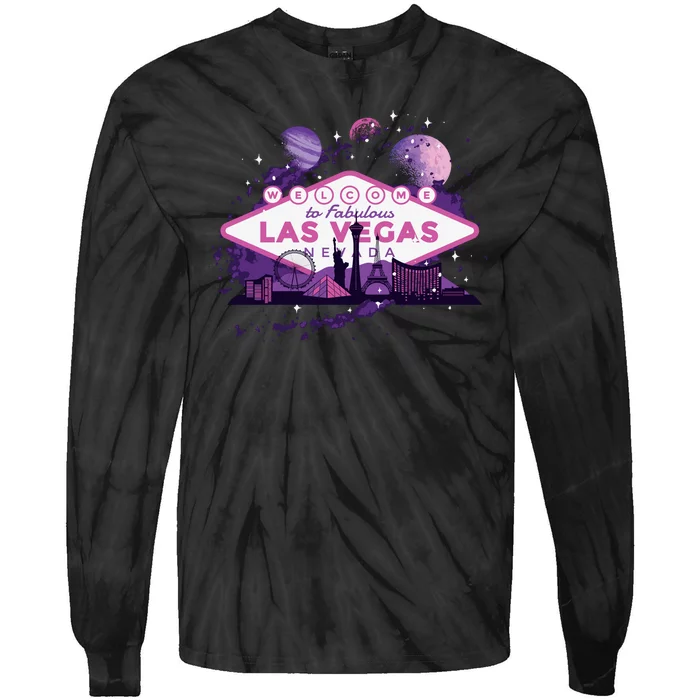 Las Vegas Galaxy Skyline Tie-Dye Long Sleeve Shirt