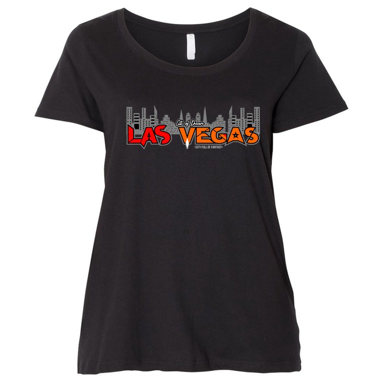Las Vegas Graffiti Skyline Women's Plus Size T-Shirt