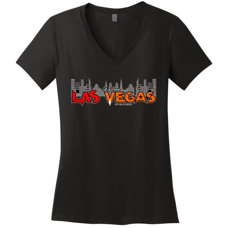 Las Vegas Graffiti Skyline Women's V-Neck T-Shirt