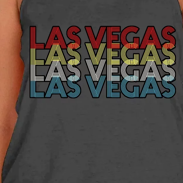 Las Vegas Retro Logo Women's Knotted Racerback Tank