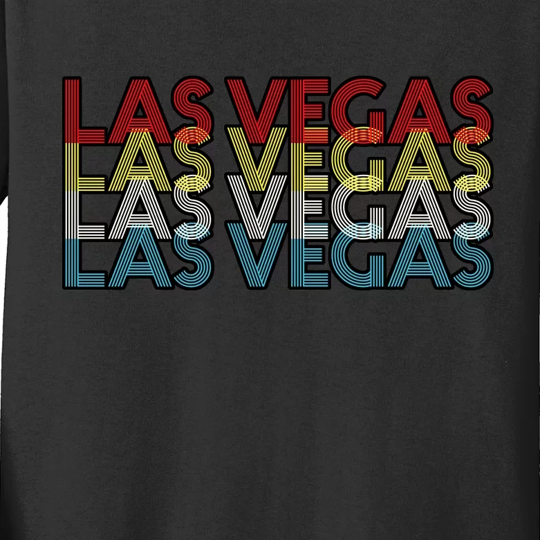 Las Vegas Retro Logo Kids Long Sleeve Shirt