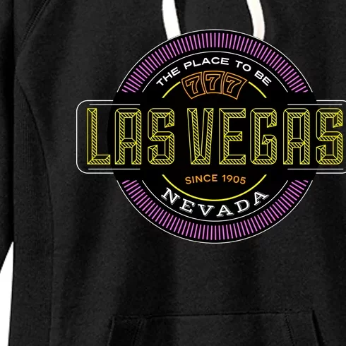 Las Vegas Retro Neon Logo Women's Fleece Hoodie