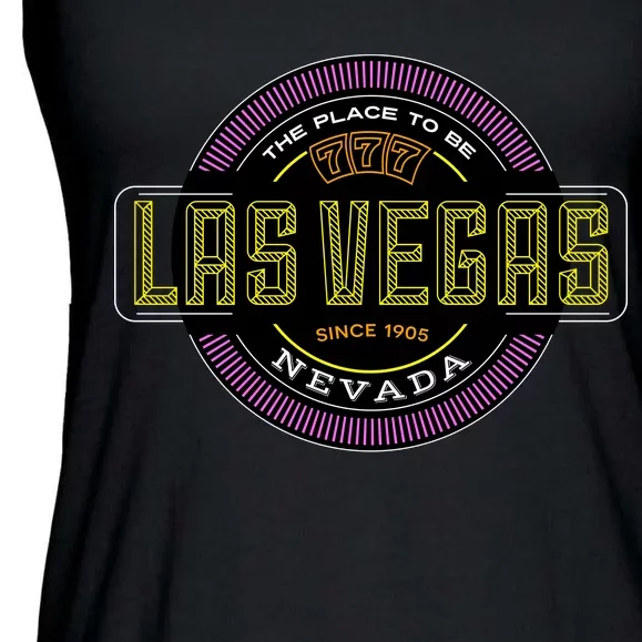 Las Vegas Retro Neon Logo Ladies Essential Flowy Tank