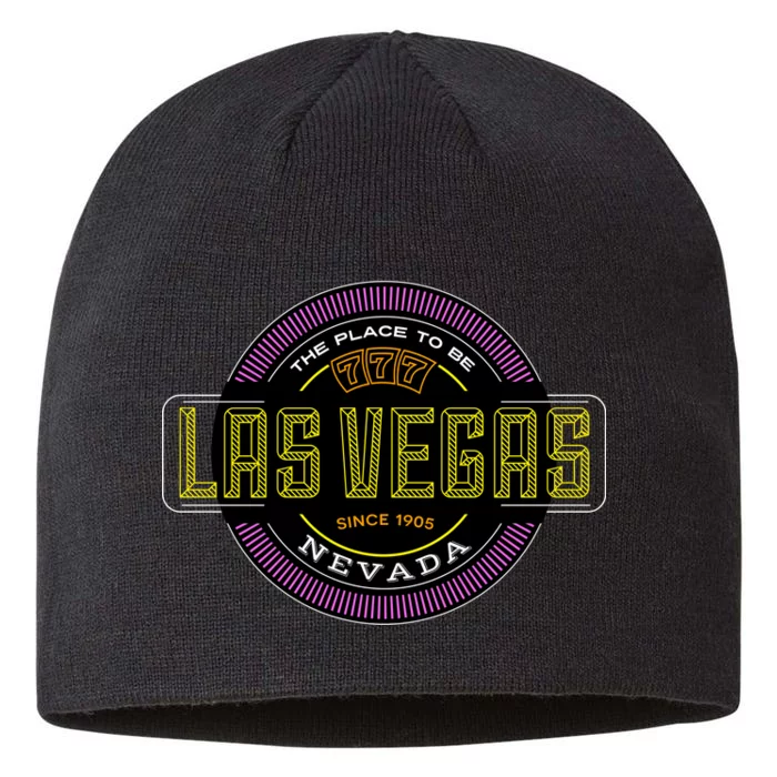 Las Vegas Retro Neon Logo 8 1/2in Sustainable Knit Beanie