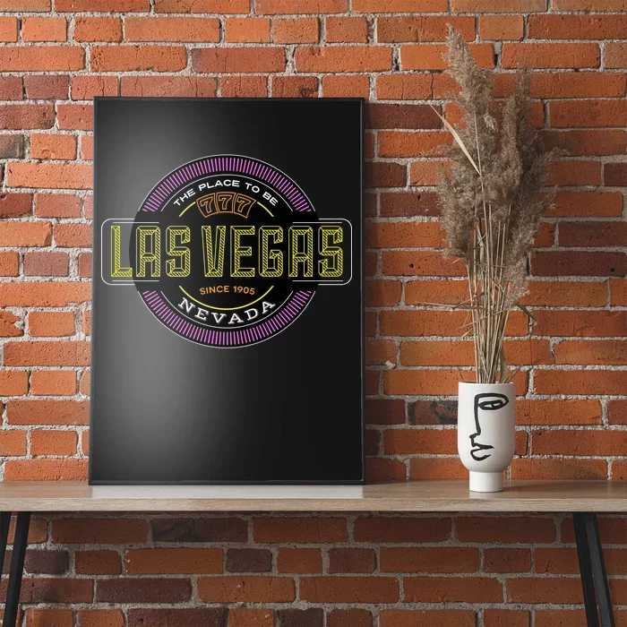 Las Vegas Retro Neon Logo Poster