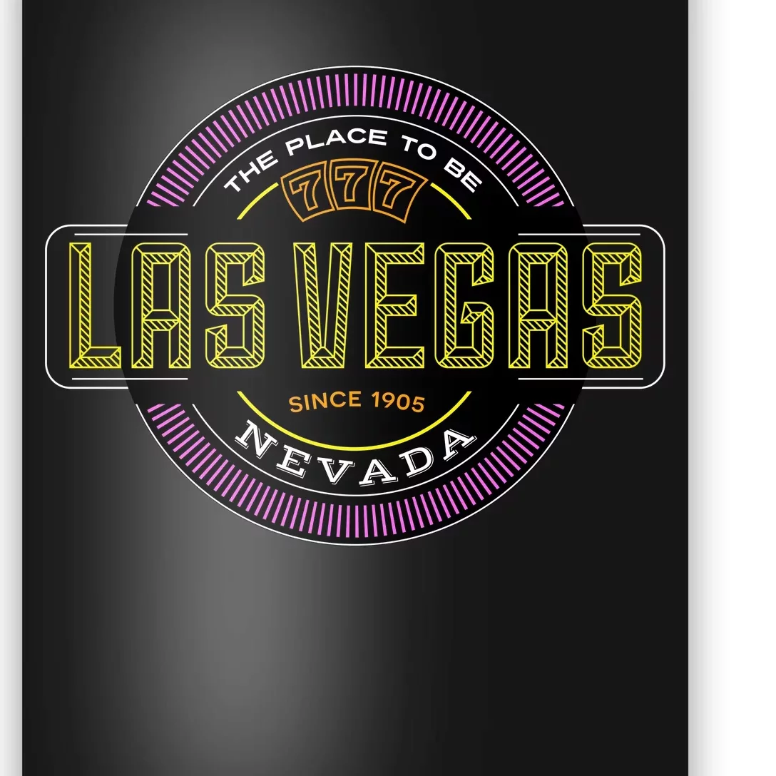 Las Vegas Retro Neon Logo Poster