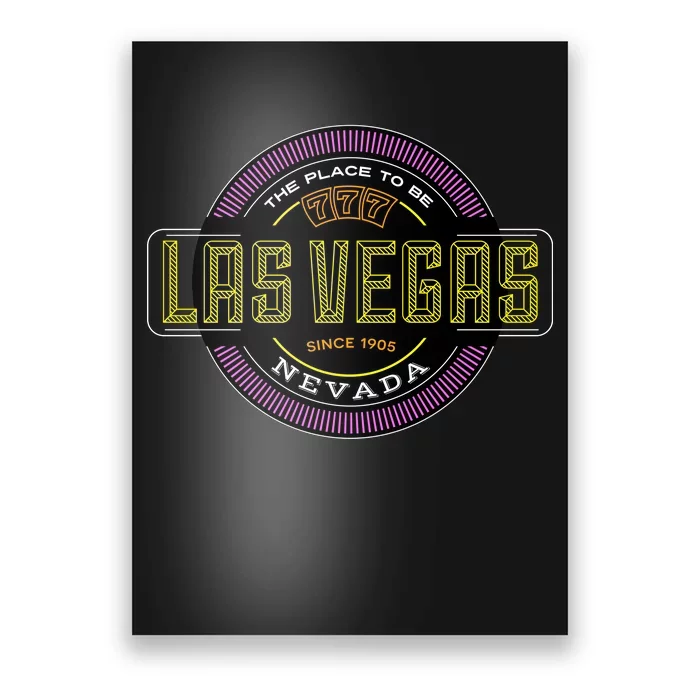 Las Vegas Retro Neon Logo Poster