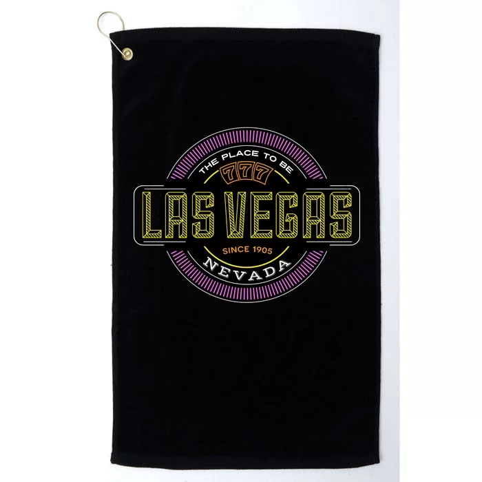 Las Vegas Retro Neon Logo Platinum Collection Golf Towel