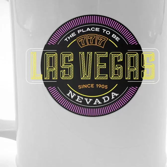 Las Vegas Retro Neon Logo Front & Back Beer Stein