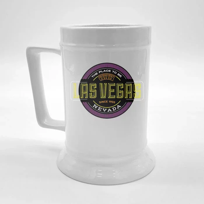 Las Vegas Retro Neon Logo Front & Back Beer Stein