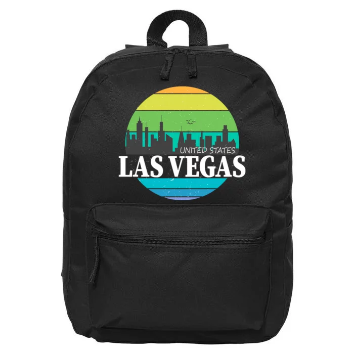 Las Vegas Retro Skyline 16 in Basic Backpack