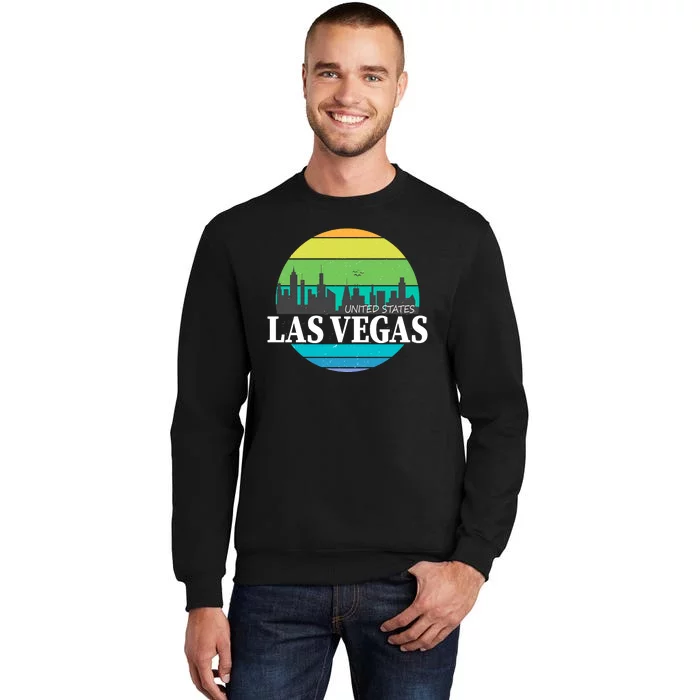 Las Vegas Retro Skyline Tall Sweatshirt