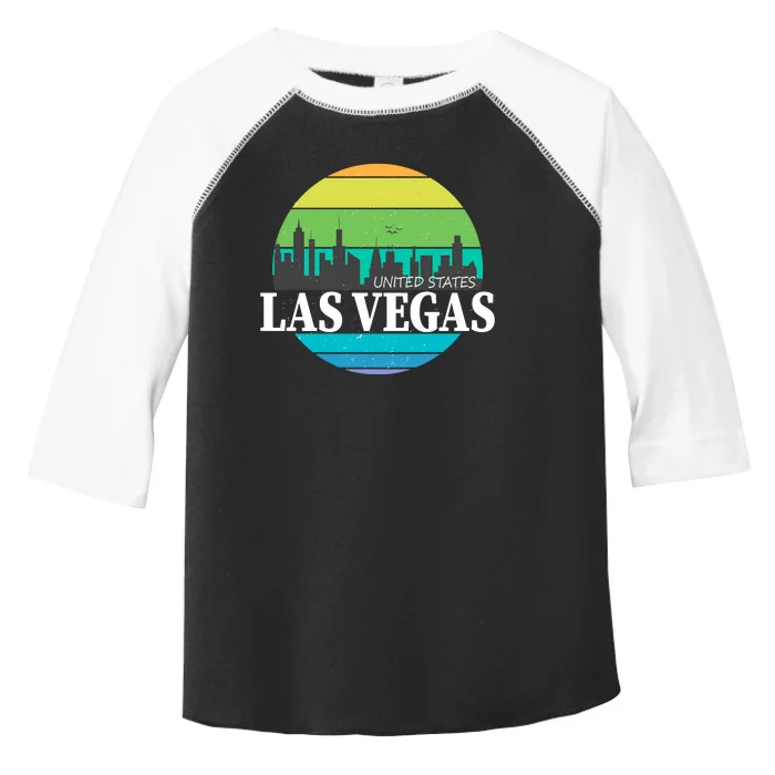 Las Vegas Retro Skyline Toddler Fine Jersey T-Shirt