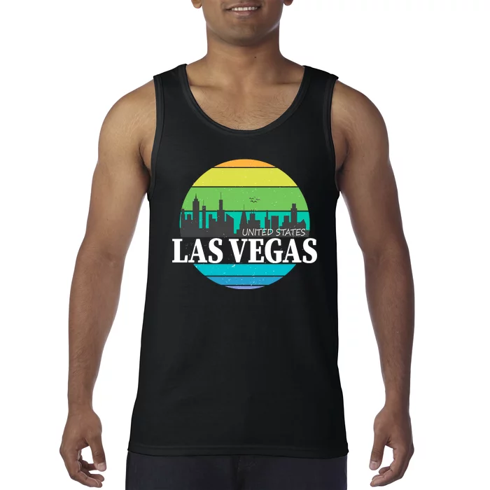 Las Vegas Retro Skyline Tank Top