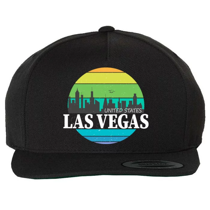 Las Vegas Retro Skyline Wool Snapback Cap