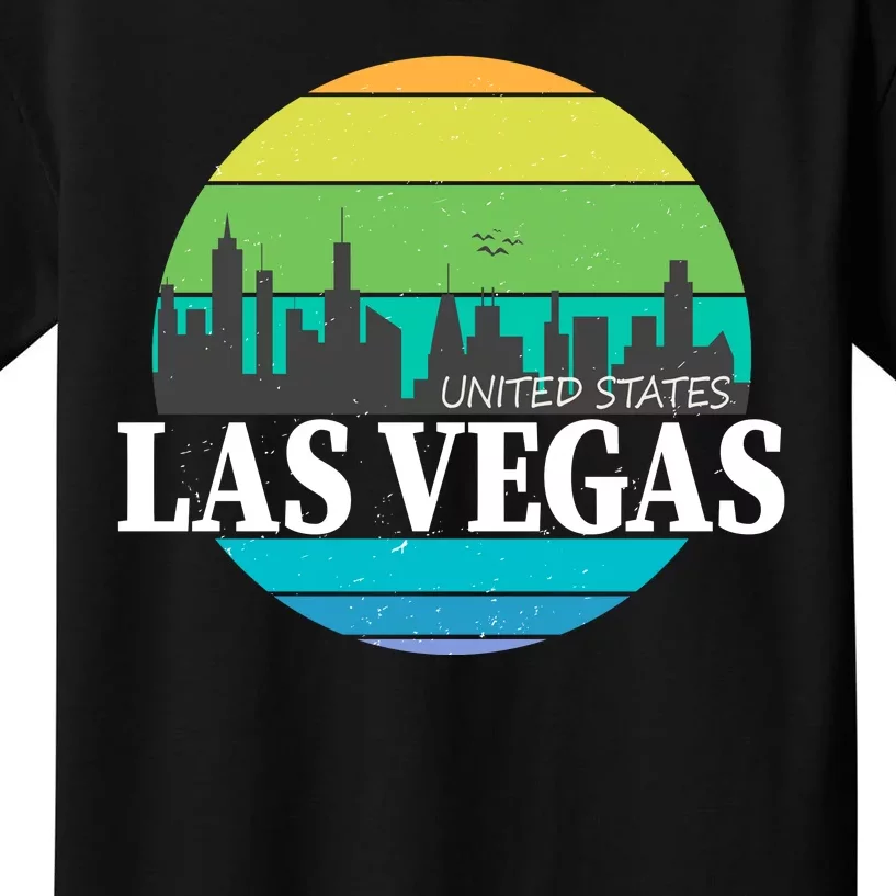 Las Vegas Retro Skyline Kids T-Shirt