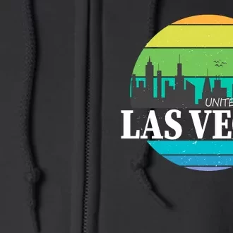 Las Vegas Retro Skyline Full Zip Hoodie