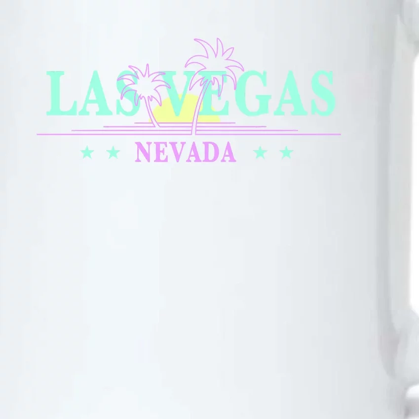 Las Vegas Retro Sunset Palm Trees Black Color Changing Mug