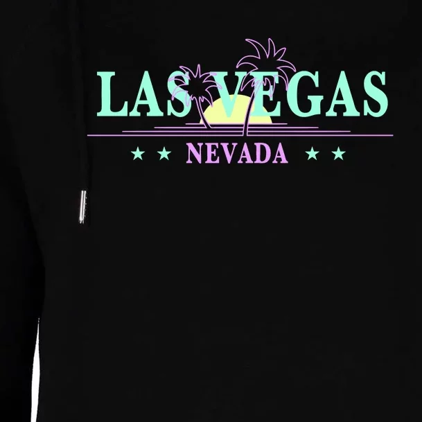 Las Vegas Retro Sunset Palm Trees Womens Funnel Neck Pullover Hood