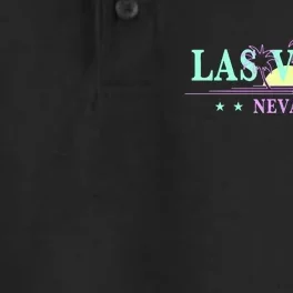 Las Vegas Retro Sunset Palm Trees Dry Zone Grid Performance Polo