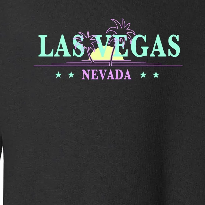 Las Vegas Retro Sunset Palm Trees Toddler Sweatshirt