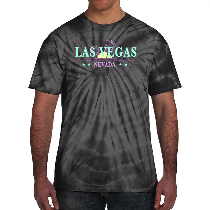 Las Vegas Retro Sunset Palm Trees Tie-Dye T-Shirt