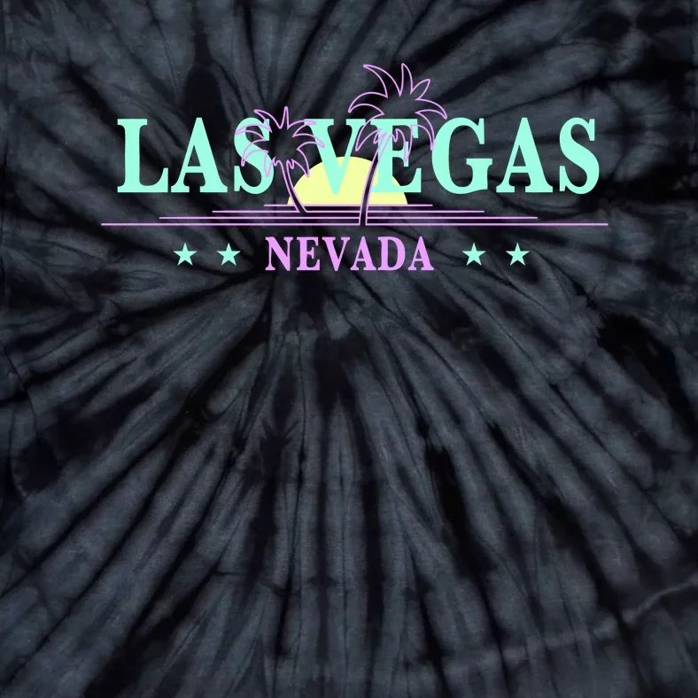 Las Vegas Retro Sunset Palm Trees Tie-Dye T-Shirt