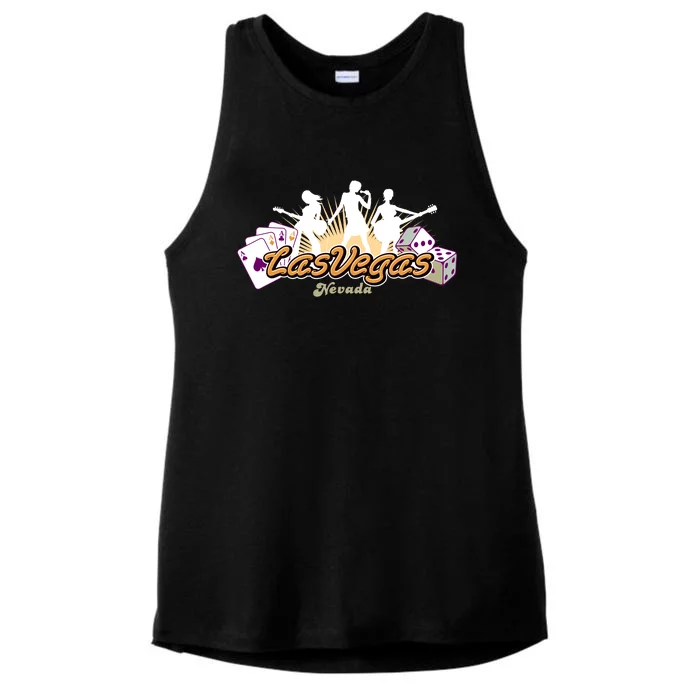 Las Vegas Rock Ladies Tri-Blend Wicking Tank