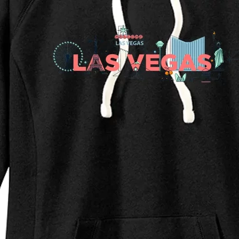 LAS Vegas Sketch Skyline Women's Fleece Hoodie