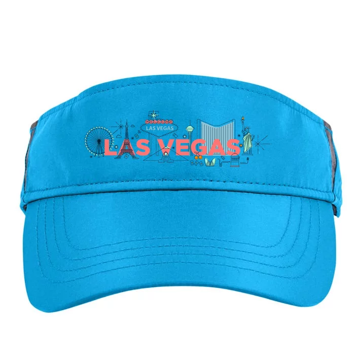 LAS Vegas Sketch Skyline Adult Drive Performance Visor