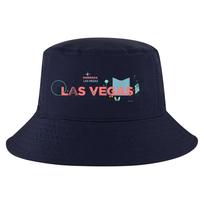 LAS Vegas Sketch Skyline Cool Comfort Performance Bucket Hat